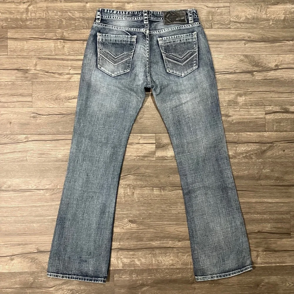 Rock & Roll Cowboy Pistol Regular Bootcut Jeans Men's Size 34x36 Medium Wash